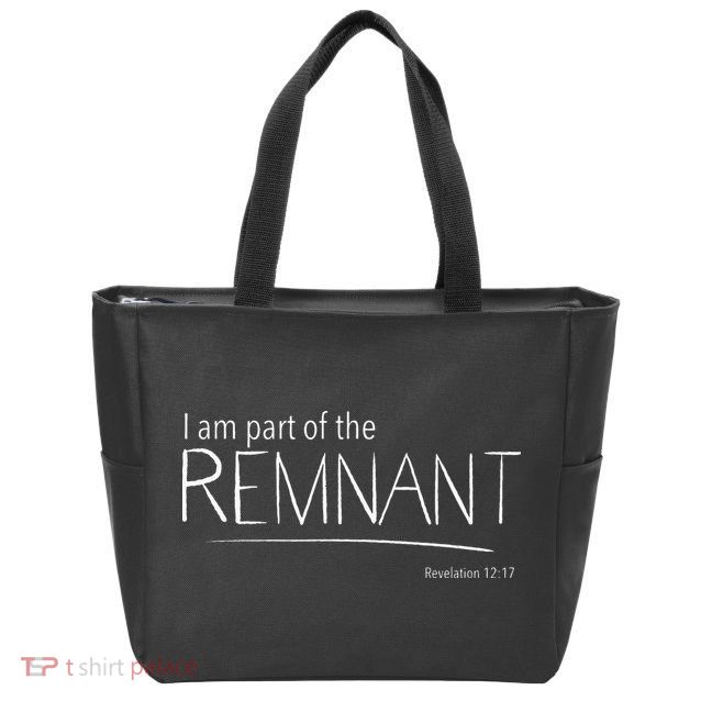 I Am Part Of The Remnant Revelation 12 Seventh Day Adventist Zip Tote Bag
