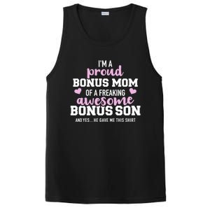 I'm A Proud Bonus Mom Of An Awesome Bonus Son Funny Gift PosiCharge Competitor Tank