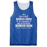 I'm A Proud Bonus Mom Of An Awesome Bonus Son Funny Gift Mesh Reversible Basketball Jersey Tank