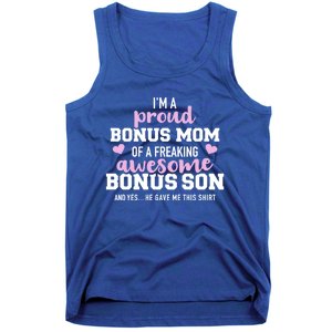 I'm A Proud Bonus Mom Of An Awesome Bonus Son Funny Gift Tank Top