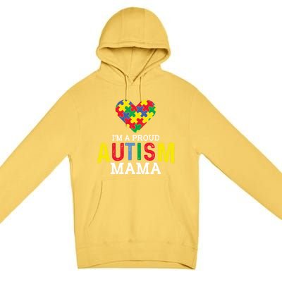 IM A Proud Autism Mama Autism Awareness Family Great Gift Premium Pullover Hoodie