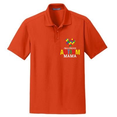 IM A Proud Autism Mama Autism Awareness Family Great Gift Dry Zone Grid Polo