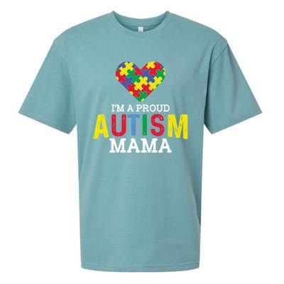 IM A Proud Autism Mama Autism Awareness Family Great Gift Sueded Cloud Jersey T-Shirt