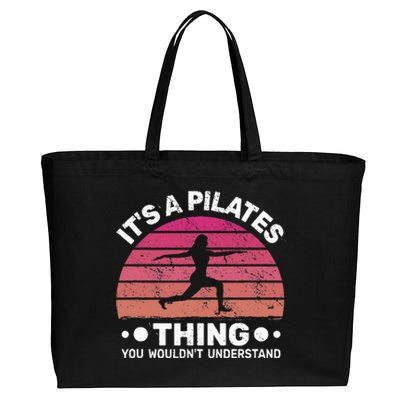 ItS A Pilates Thing For Women With Funny Sayings Fitness Cotton Canvas Jumbo Tote