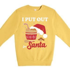 I Always Put Out For Santa Christmas Cookies And Milk Xmas Premium Crewneck Sweatshirt