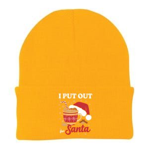 I Always Put Out For Santa Christmas Cookies And Milk Xmas Knit Cap Winter Beanie