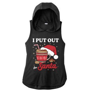 I Always Put Out For Santa Christmas Cookies And Milk Xmas Ladies PosiCharge Tri-Blend Wicking Draft Hoodie Tank