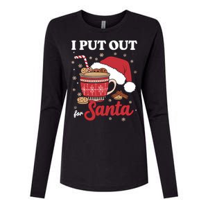 I Always Put Out For Santa Christmas Cookies And Milk Xmas Womens Cotton Relaxed Long Sleeve T-Shirt