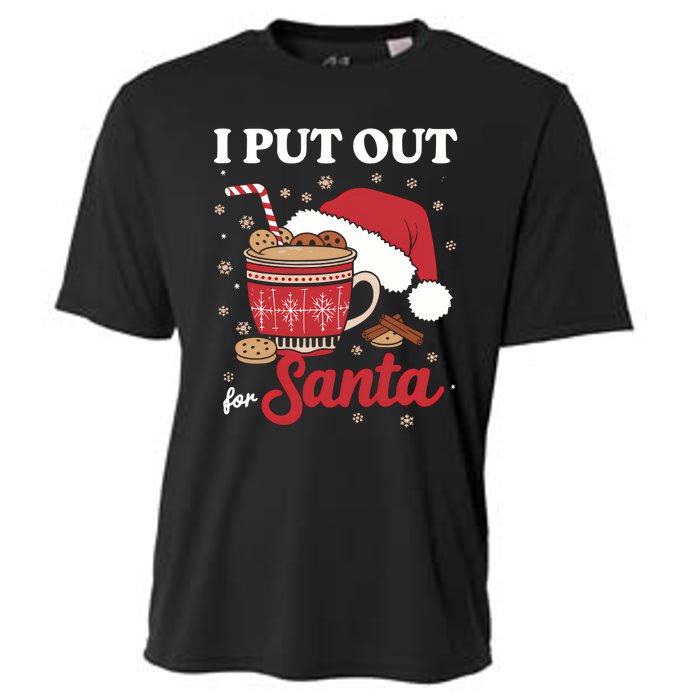 I Always Put Out For Santa Christmas Cookies And Milk Xmas Cooling Performance Crew T-Shirt