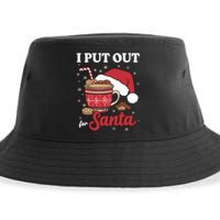 I Always Put Out For Santa Christmas Cookies And Milk Xmas Sustainable Bucket Hat