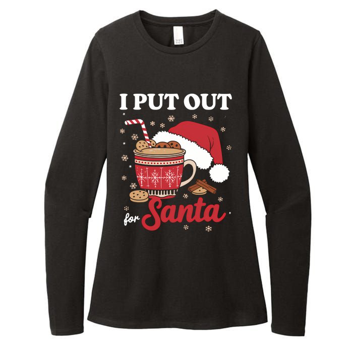 I Always Put Out For Santa Christmas Cookies And Milk Xmas Womens CVC Long Sleeve Shirt