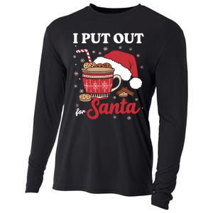 I Always Put Out For Santa Christmas Cookies And Milk Xmas Cooling Performance Long Sleeve Crew