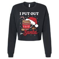 I Always Put Out For Santa Christmas Cookies And Milk Xmas Cropped Pullover Crew