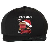 I Always Put Out For Santa Christmas Cookies And Milk Xmas Wool Snapback Cap