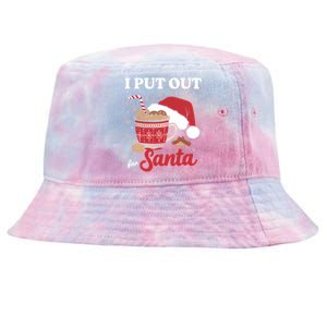 I Always Put Out For Santa Christmas Cookies And Milk Xmas Tie-Dyed Bucket Hat