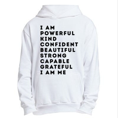 I Am Powerful Kind Confident Beautiful Strong Capable Quote Urban Pullover Hoodie