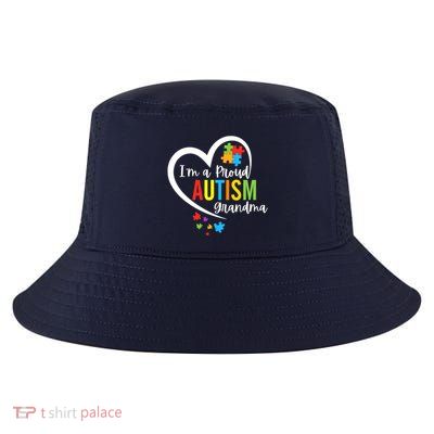 I'm A Proud Grandma Love Heart Autism Awareness Puzzle Cool Comfort Performance Bucket Hat