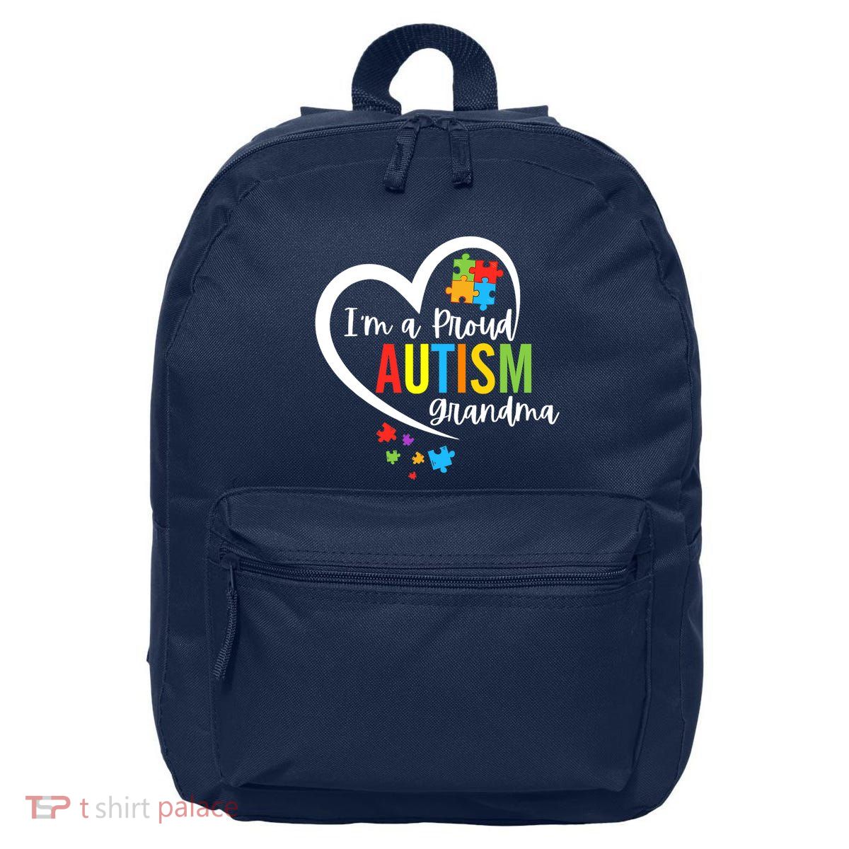 I'm A Proud Grandma Love Heart Autism Awareness Puzzle 16 in Basic Backpack