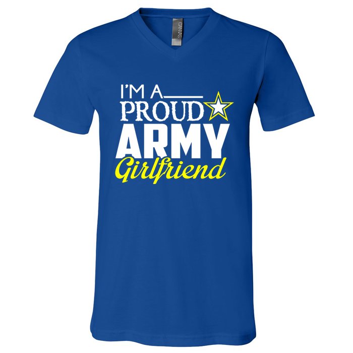 I'm A Proud Army Friend Design Military Friend Gift V-Neck T-Shirt