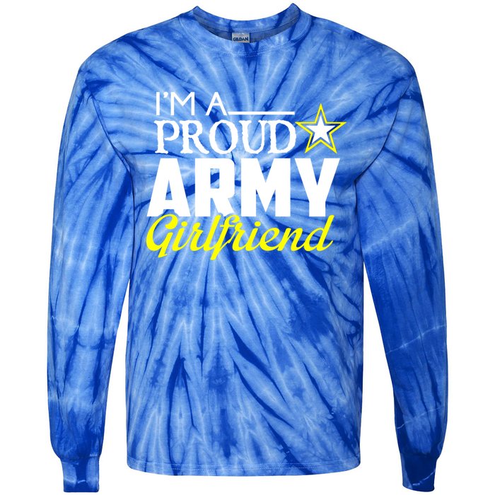 I'm A Proud Army Friend Design Military Friend Gift Tie-Dye Long Sleeve Shirt