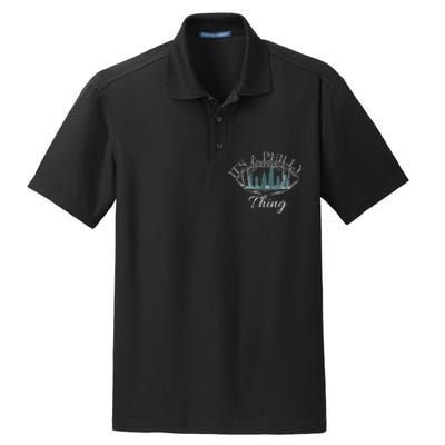 It's A Philly Thing Eagles Football Distressed Retro Dry Zone Grid Polo