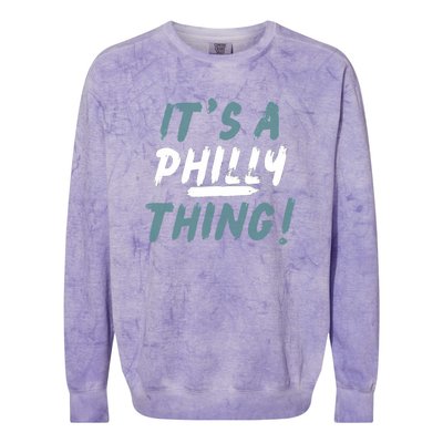 It's A Philly Thing Eagles Football Vintage Colorblast Crewneck Sweatshirt