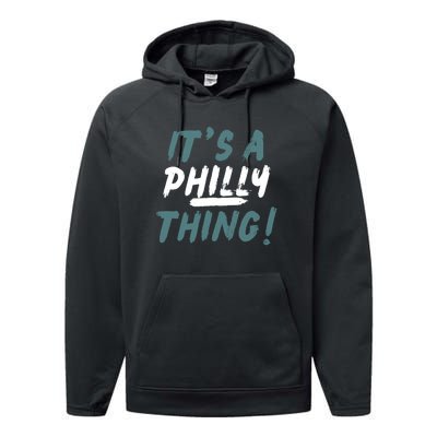 It's A Philly Thing Eagles Football Vintage Performance Fleece Hoodie