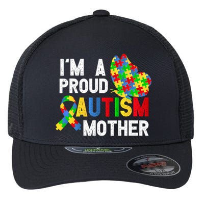 I'am A Proud Autism Mother Of A Warrior Gift Flexfit Unipanel Trucker Cap