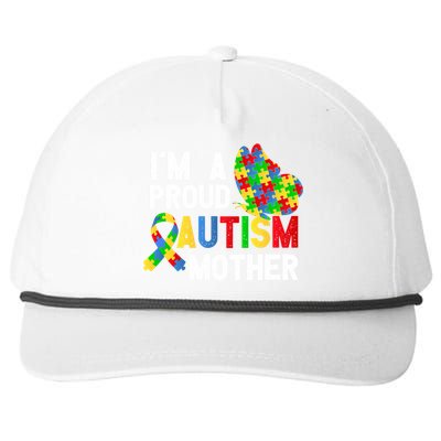 I'am A Proud Autism Mother Of A Warrior Gift Snapback Five-Panel Rope Hat