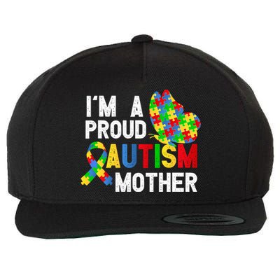 I'am A Proud Autism Mother Of A Warrior Gift Wool Snapback Cap