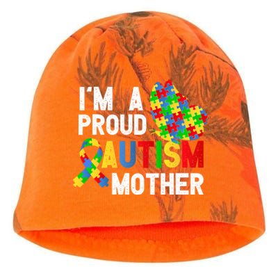 I'am A Proud Autism Mother Of A Warrior Gift Kati - Camo Knit Beanie