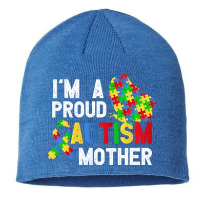 I'am A Proud Autism Mother Of A Warrior Gift Sustainable Beanie