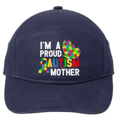 I'am A Proud Autism Mother Of A Warrior Gift 7-Panel Snapback Hat