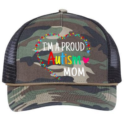 IM A Proud Autism Mom Women Autism Awareness Retro Rope Trucker Hat Cap