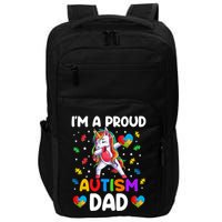 IM A Proud Dad Autism Awareness Dabbing Unicorn Gift Impact Tech Backpack