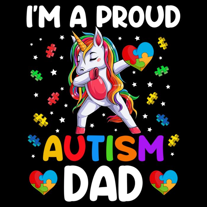 IM A Proud Dad Autism Awareness Dabbing Unicorn Gift Impact Tech Backpack