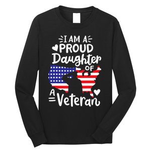 IM A Proud Daughter Of A Veteran FatherS Day Girl Long Sleeve Shirt