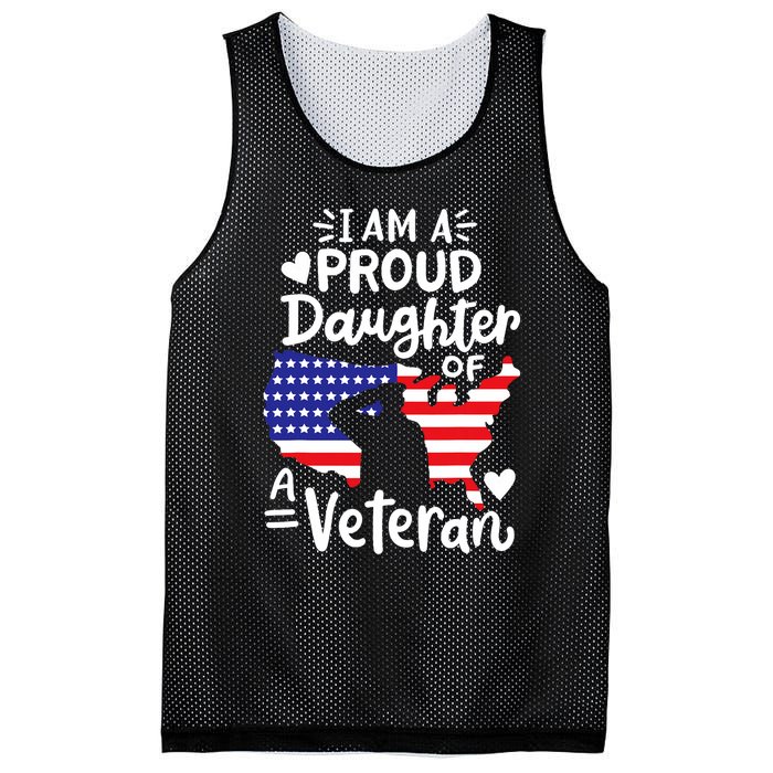 IM A Proud Daughter Of A Veteran FatherS Day Girl Mesh Reversible Basketball Jersey Tank