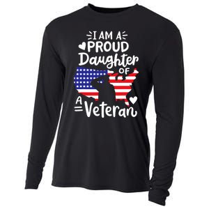 IM A Proud Daughter Of A Veteran FatherS Day Girl Cooling Performance Long Sleeve Crew