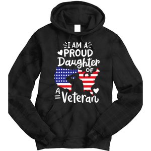 IM A Proud Daughter Of A Veteran FatherS Day Girl Tie Dye Hoodie