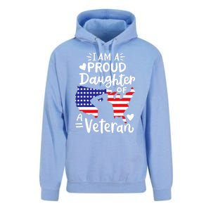 IM A Proud Daughter Of A Veteran FatherS Day Girl Unisex Surf Hoodie