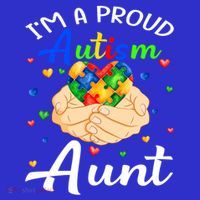 I'm A Proud Autism Aunt Autism Awareness Autistic Gift 16 in Basic Backpack