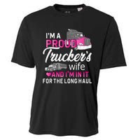 I'm A Proud Trucker's Wife Trucker Wife Truck Driver Wife Cooling Performance Crew T-Shirt