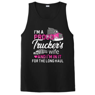 I'm A Proud Trucker's Wife Trucker Wife Truck Driver Wife PosiCharge Competitor Tank