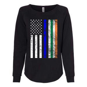 Irish American Police Cop Flag St Patrick's Day Gift Womens California Wash Sweatshirt