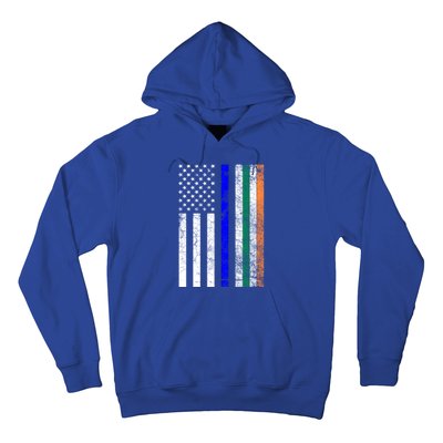 Irish American Police Cop Flag St Patrick's Day Gift Hoodie