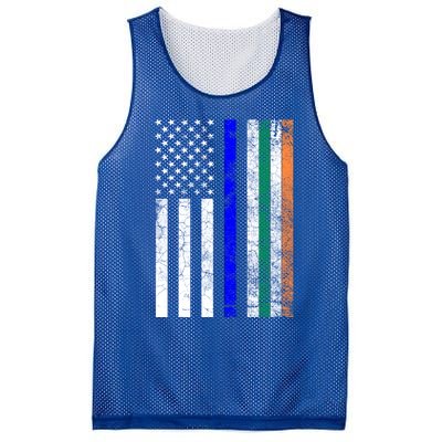 Irish American Police Cop Flag St Patrick's Day Gift Mesh Reversible Basketball Jersey Tank