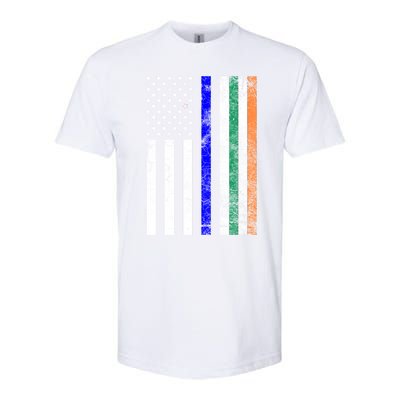 Irish American Police Cop Flag St Patrick's Day Gift Softstyle® CVC T-Shirt