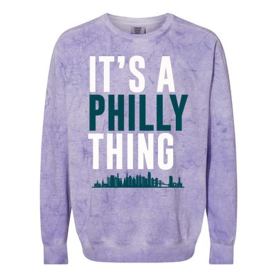 It's A Philly Thing Its A Philly Thing Philadelphia Football Colorblast Crewneck Sweatshirt