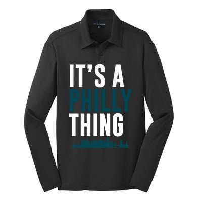 It's A Philly Thing Its A Philly Thing Philadelphia Football Silk Touch Performance Long Sleeve Polo